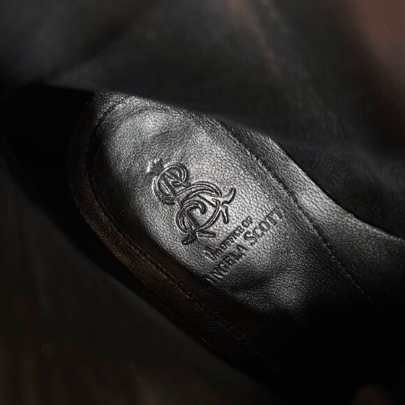 NEW The Office of Angela Scott Mr. Carter Glenn Plaid Houndstooth Boots US Sz 6 - Picture 11 of 14